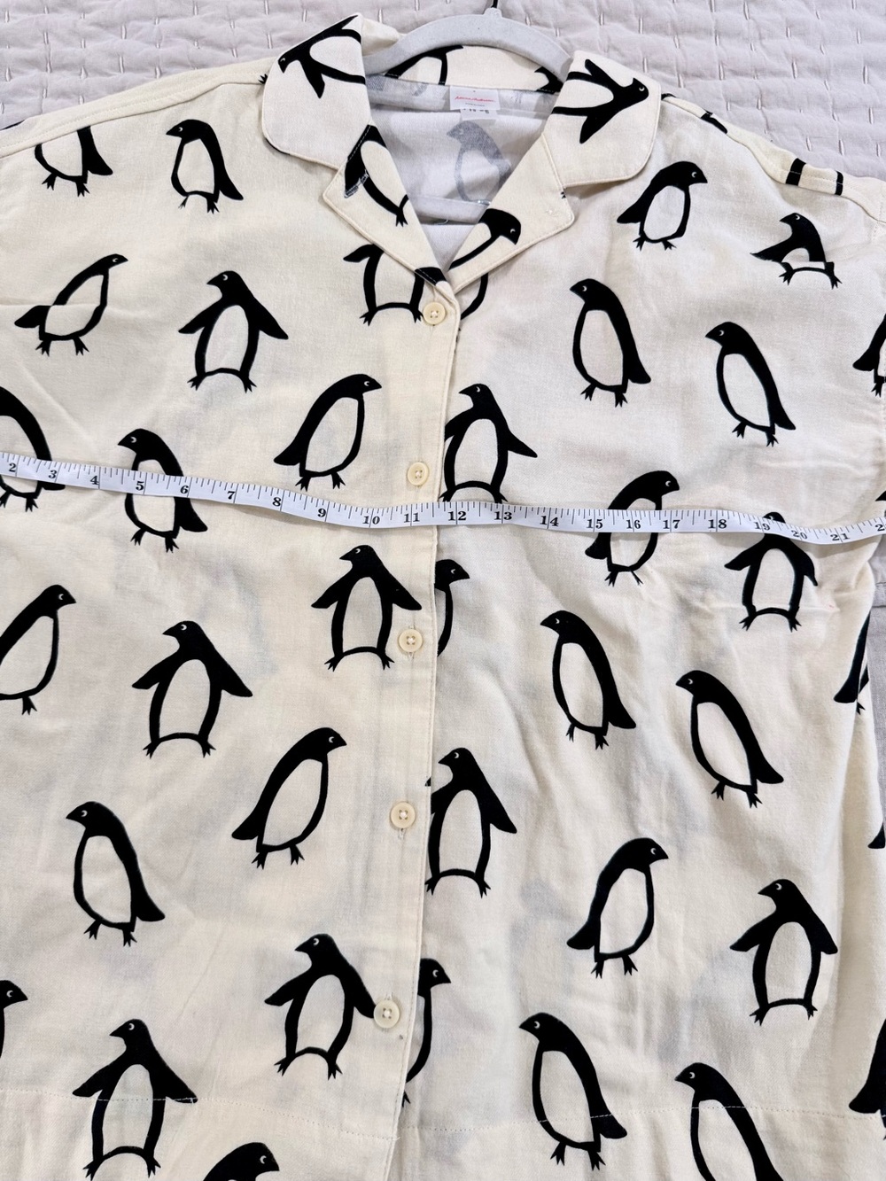 Hanna Andersson Flannel Cream Penguin Pajama Set Size Small - New - Picture 5 of 8